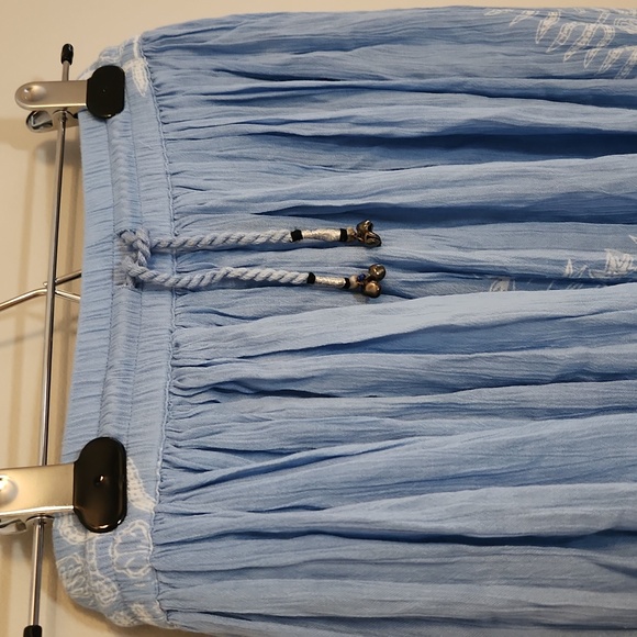 Chelsea & Thedore Bohemian Dusty Blue Maxi Skirt - Picture 3 of 7